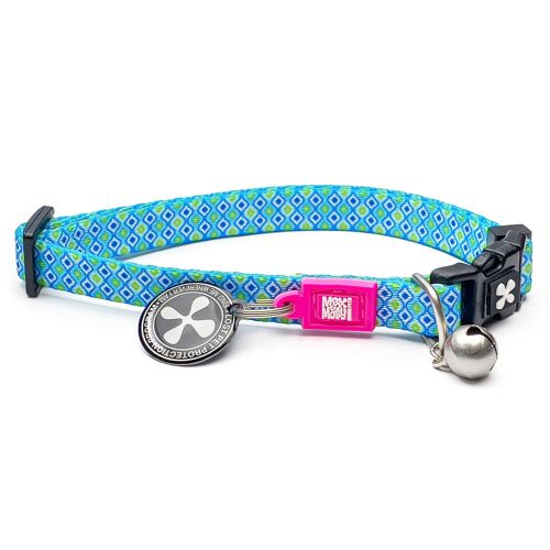 GOTCHA! Smart ID Cat Collar - Retro Blue