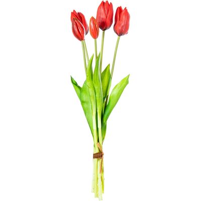 BOUQUET OF RED POLYESTER TULIPS _43CM ST27433