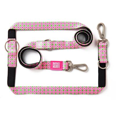 Dog Multi-Function Leash - Retro Pink