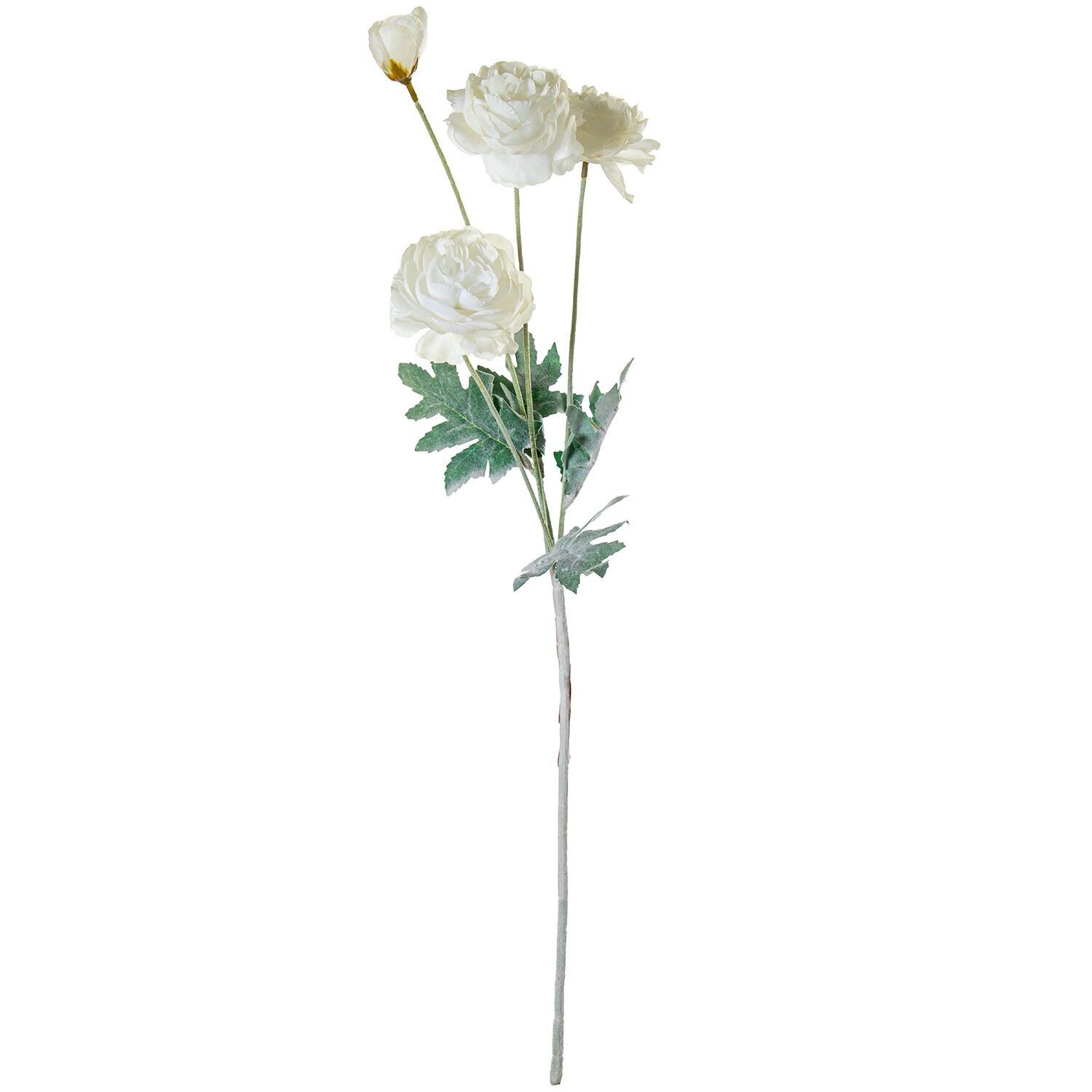 Bouquet di fiori in poliestere bianco 58 cm st27482