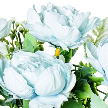 BOUQUET DE FLEURS POLYESTER BLEU CLAIR _27CM ST27487 5