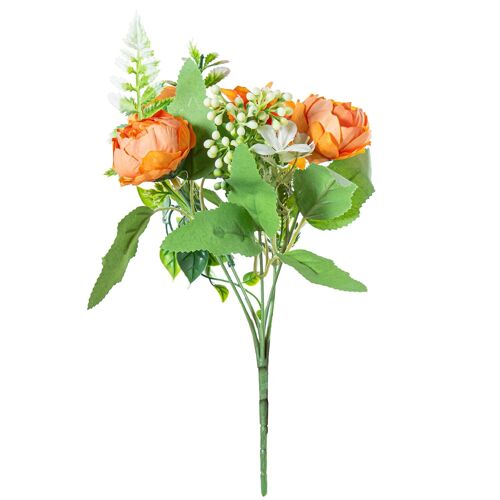 RAMO FLORES NARANJA POLIÉSTER _27CM ST27489