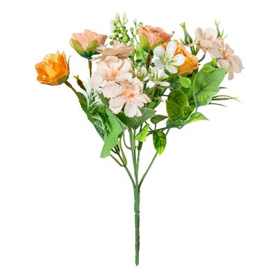 BOUQUET DI FIORI IN POLIESTERE ARANCIO _27CM ST27479