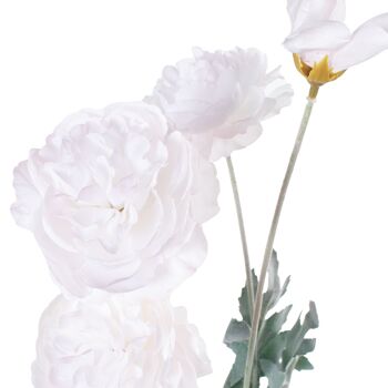 BOUQUET DE FLEURS ROSE POLYESTER _58CM ST27481 2