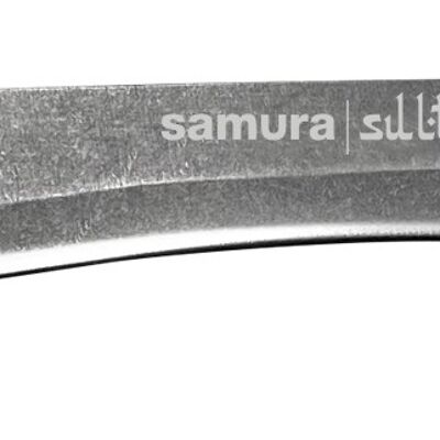 SAMURA Sultan Pro Coltello da cucina Yatagan 301 mm, manico rosso