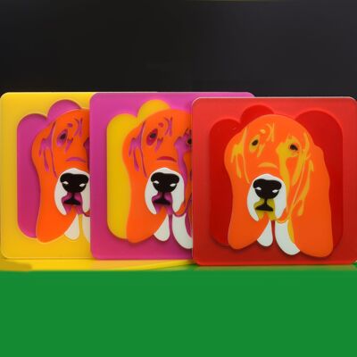 Pop Table Basset Hound – Hundepaneel-Wanddekoration