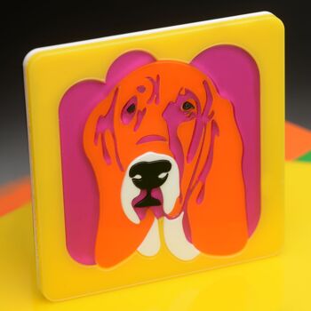 Tableau Pop Basset Hound - panneau chien décoration murale 3