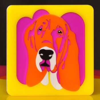 Tableau Pop Basset Hound - panneau chien décoration murale 4