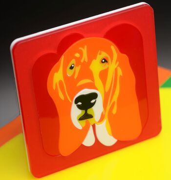 Tableau Pop Basset Hound - panneau chien décoration murale 8