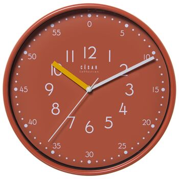 HORLOGE MURALE ACRYLIQUE CHAUDIÈRE SECONDE CONTINUE °30X4CM, BATTERIE:1XAA NON INCLUSE ST86203 1