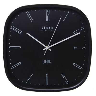 ACRYLIC WALL CLOCK BLACK DIAL WITH BLACK FRAME, 1XAA NO 30X4.5X30CM, CONTINUOUS SECOND ST86150