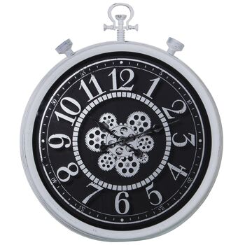 HORLOGE MURALE ø61CM AVEC MOUVEMENT ACRYLIQUE °61X72X8CM, PILES: 3XAA NON INC ST23354 1