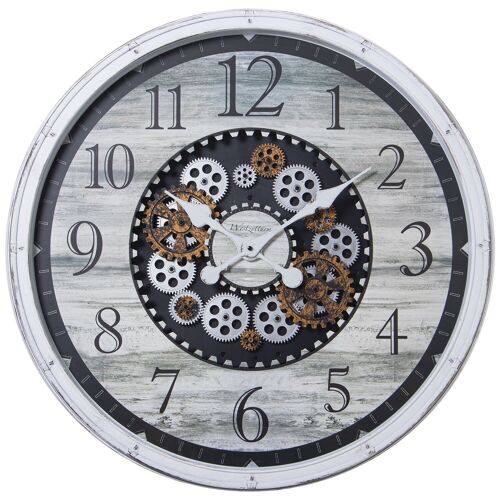 RELOJ DE PARED ø76CM C/MOVIMIENTO ACRÍLICO °76X8,5CM, PILAS:3XAA NO INCL ST23247