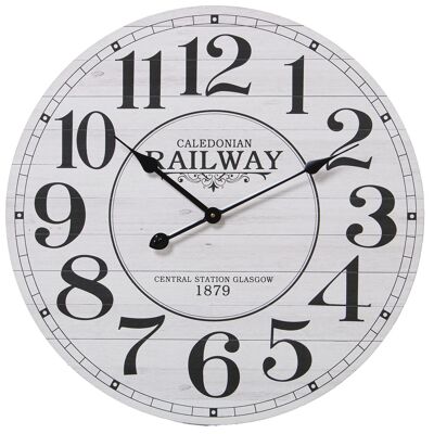 WOODEN WALL CLOCK 60CM _°60X4CM, BATTERY: 1XAA NOT INCLUDED ST23314