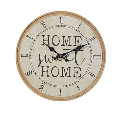 WOODEN WALL CLOCK ø34CM °34X4CM, BATTERY: 1XAA (NOT INCLUDED ST23151