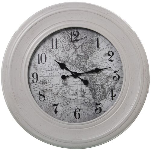 RELOJ PARED MELAMINA BLANCO, PILA 1XAA NO INCLUIDA _°58X5CM, ESFERA:°36,5CM ST23319