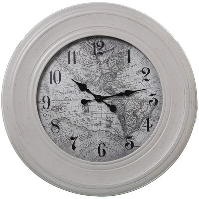 WHITE MELAMINE WALL CLOCK, 1XAA BATTERY NOT INCLUDED _°58X5CM, DIAL:°36.5CM ST23319