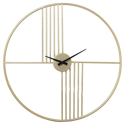 GOLDEN METAL WALL CLOCK _°60X50CM, BATTERY: 1XAA NOT INCLUDED ST71889