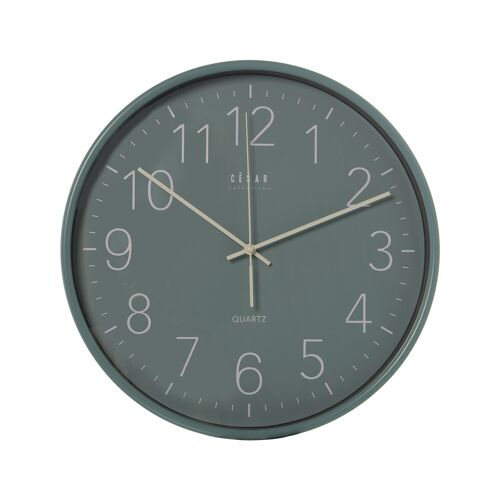 RELOJ PARED ø38CM DIAL AZUL ACRÍLICO MVTO. SEGUNDERO CONTÍN °38X5,5CM, PILA:1XAA NO INCLU ST86141