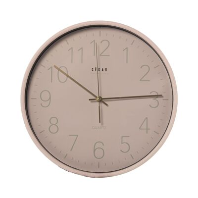 WALL CLOCK ø38CM ACRYLIC PINK DIAL MVTO. SECOND CONTINUE °38X5.5CM, BATTERY:1XAA NOT INCLUDED ST86148