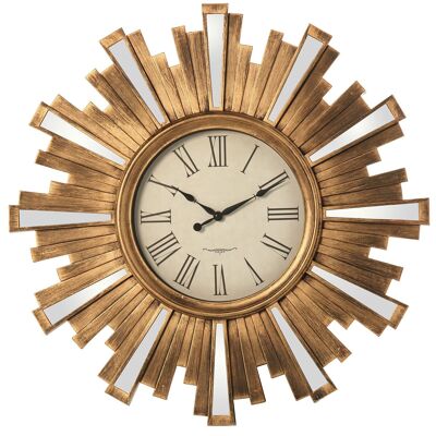 GOLD RESIN WALL CLOCK _°57.5X4.5CM-BATTERY:1XAA (NOT INCL ST23106