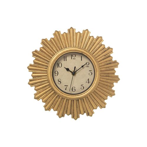 RELOJ PARED RESINA DORADO ø30CM °30X4,5CM, PILA:1XAA (NO INCL ST23175