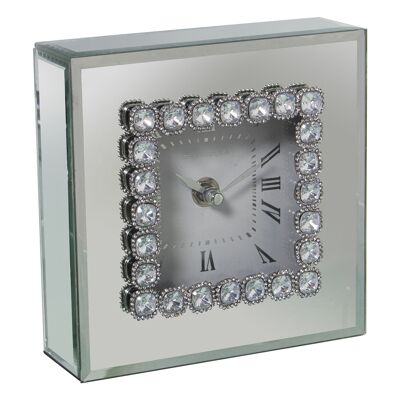 RELOJ SOBREMESA CRISTAL/ESPEJO 15X5X15CM, PILA:1XAA NO INCLU ST11725