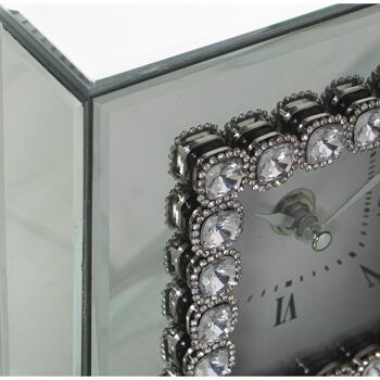 HORLOGE DE TABLE CRISTAL/MIROIR 15X5X15CM, BATTERIE : 1XAA NON INCLUSE ST11725 3