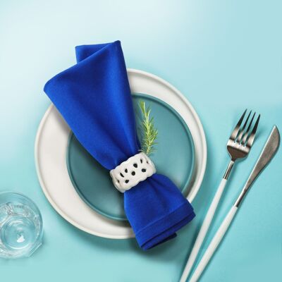 HAPPYNAPS® cloth napkins (BLUE) napkins box of 6 | 100% FAIRTRADE cotton in organic quality (GOTS)