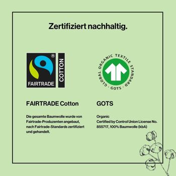 Serviettes en tissu HAPPYNAPS® (BLEU) boîte de 6 serviettes | 100% coton FAIRTRADE de qualité biologique (GOTS) 3