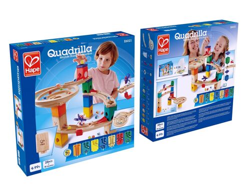 Hape - Jouet en bois - Circuit de billes - Quadrilla - Petit modèle