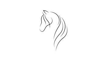 Tatouage temporaire Sioou - Tête de cheval one line x5 1