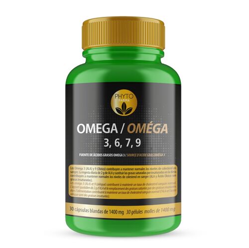 PHYTOFARMA Omega 3, 6, 7 y 9 30 cápsulas blandas de 1400mg