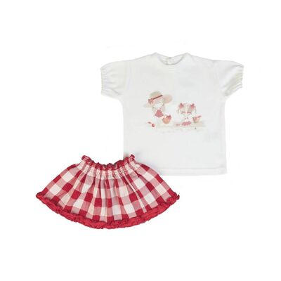 16153 - T-shirt + woven skirt - SS24
