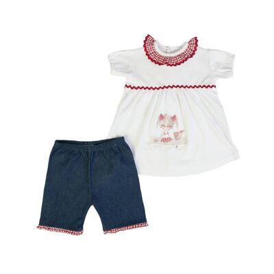 16158 - T-shirt + shorts (denim ) - SS24