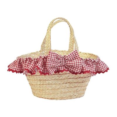 16163 - Straw basket - 100% handmade - SS24