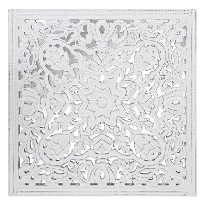 PALA APERTA IN LEGNO CON SPECCHIO 100X100CM BIANCO 100X2,5X100CM, LEGNO: DM ST70125