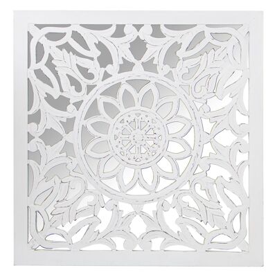 PALA APERTA IN LEGNO CON SPECCHIO 90X90CM BIANCO 90X2,5X90CM, LEGNO: DM ST70110