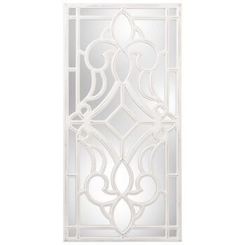 RETABLE OUVERT EN BOIS AVEC MIROIR DECAPÉ BLANC 40X80X1.4CM, BOIS : DM ST70068 1