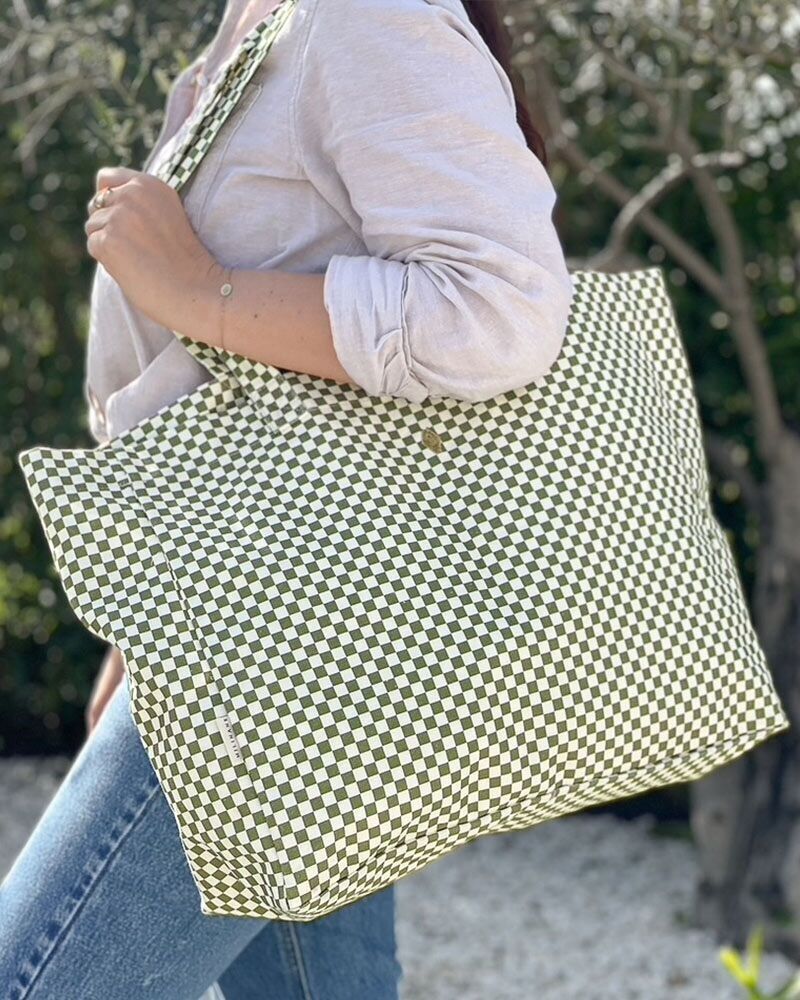 Borsa tote a scacchiera - MARIUS