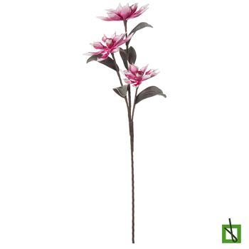 BRANCHE AVEC 3 FLEURS FUCHSIA 103CMGOMA EVA+PAPIER _103CM ST27897 2