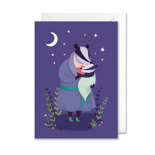 Mama Badger Greetings card
