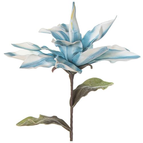 RAMA C/FLORES AZULES 90 CM GOMA EVA+PAPEL _90CM ST27892