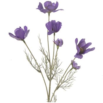 BRANCHE DE MARGUERITES VIOLETTES POLYESTER _59CM ST27814 1