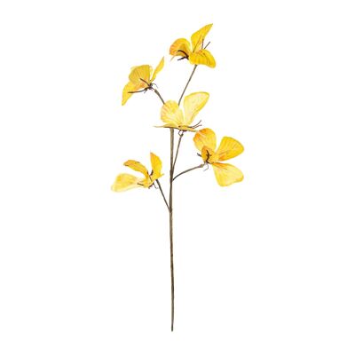 BRANCH OF YELLOW POLYESTER BUTTERFLIES _35CM ST27461