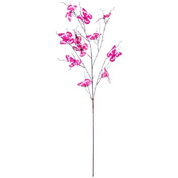 BRANCHE DE PAPILLONS POLYESTER FUCHSIA _92CM ST27458 1