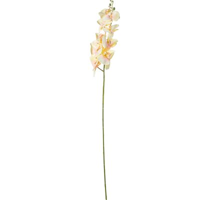 WHITE POLYESTER ORCHID BRANCH _100CM ST27471