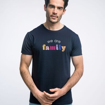 MARINEBLAUES WE ARE FAMILY T-SHIRT FÜR HERREN