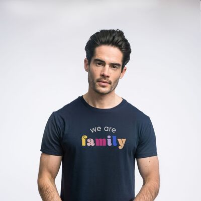 TSHIRT NAVY HOMME WE ARE FAMILY