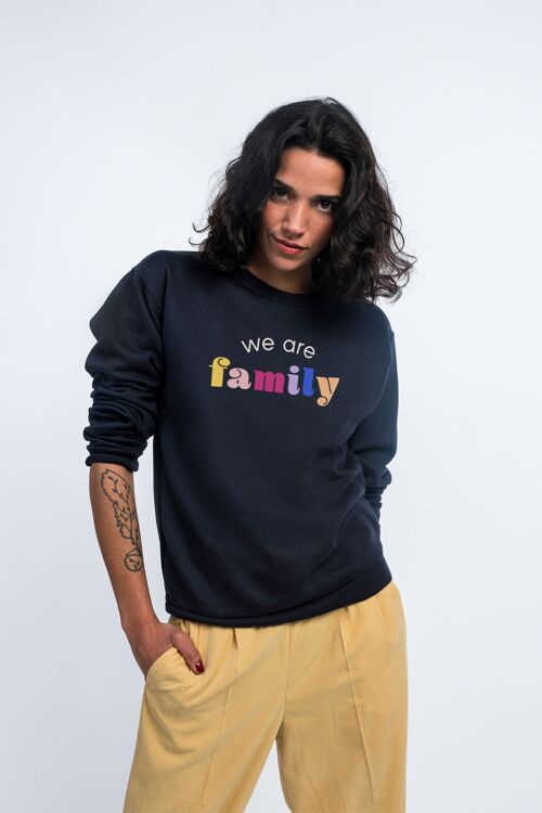 SWEAT NAVY FEMME WE ARE FAMILY